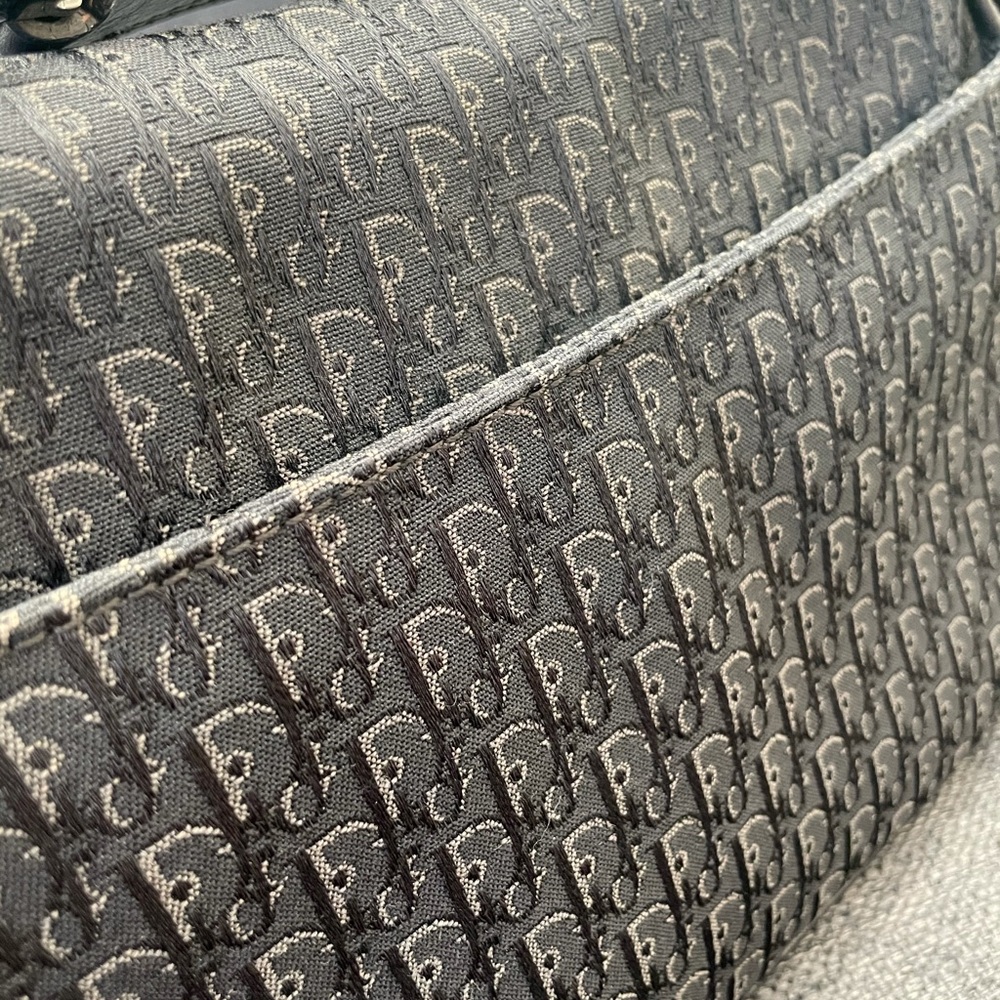 Christian Dior Black Trotter Canvas Double Saddle Bag - Picture 15 of 16